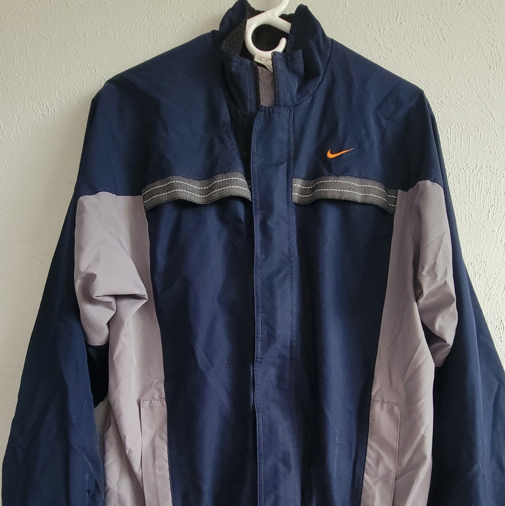 VTG 03' Nike Men's Navy and Gray Jacket